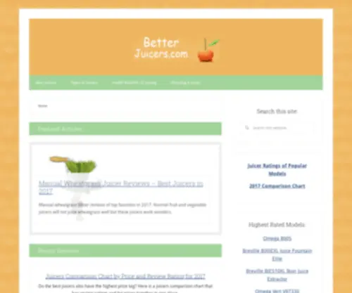 Betterjuicers.com(Better Juicers for Ultimate in Juicing for Your Health) Screenshot