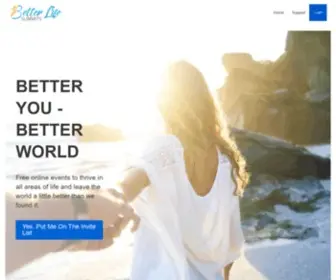 Betterlifesummits.com(Online Summits & Expert Talks For A Better Life) Screenshot