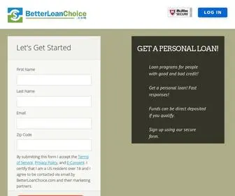 Betterloanchoice.com(Personal Loans For Good and Bad Credit) Screenshot