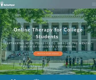 Bettermynd.com(BetterMynd I Online therapy for college students) Screenshot