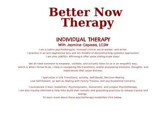 Betternowtherapy.org(Better Now Therapy) Screenshot