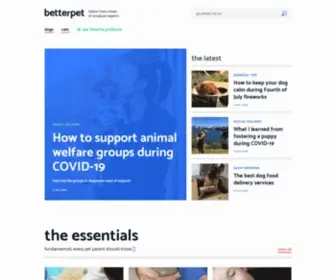 Betterpet.com(Advice from a team of veterinarians & pet experts) Screenshot