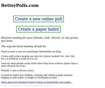 Betterpolls.com(BetterPolls) Screenshot