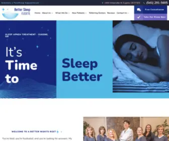 Bettersleepeugene.com(Sleep Apnea Treatment Eugene) Screenshot