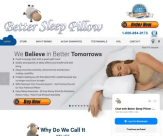 Bettersleeppillow.com(Wake up to a better tomorrow. The Better Sleep Pillow (BSP)) Screenshot