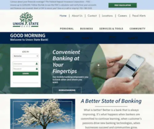 Betterstate.com(Union State Bank) Screenshot