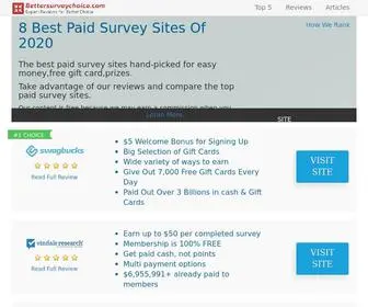 Bettersurveychoice.com(8 Best Paid Survey Sites Of 2020) Screenshot