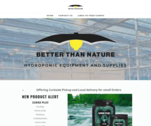 Betterthannature.com(Better Than Nature Indoor Garden Supply) Screenshot