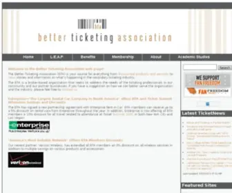 Betterticketing.com(The Better Ticketing Association (BTA)) Screenshot