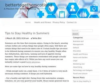 Bettertogetherscotland.com(A Passion For Better Healing) Screenshot