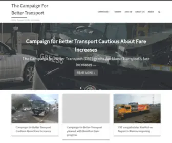 Bettertransport.org.nz(The Campaign For Better Transport) Screenshot