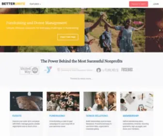 Betterunite.com(Fundraising platform for non profits) Screenshot