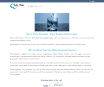 Betterwaterconcepts.com(Better Water) Screenshot