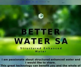 Betterwatersa.com(Structured Water) Screenshot