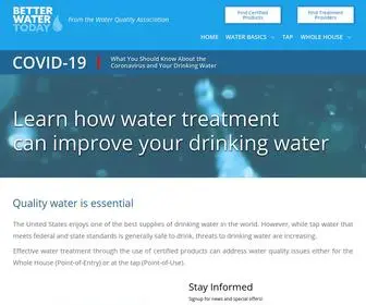 Betterwatertoday.org(Better Water Today) Screenshot