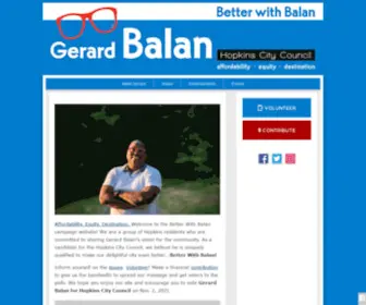 Betterwithbalan.com(Gerard Balan for Hopkins City Council) Screenshot