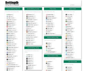 Bettingdb.com Screenshot
