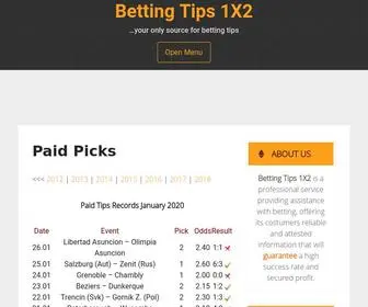 Bettingtips1X2.info Screenshot