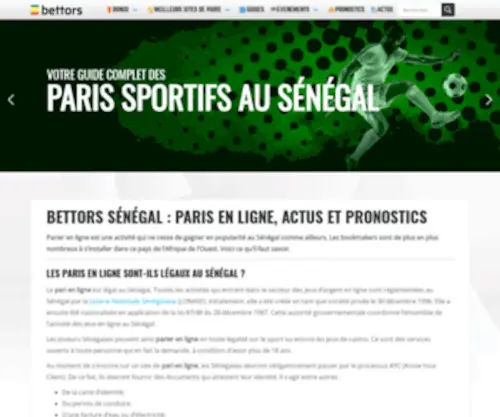 Bettors.sn(Bettors Sénégal) Screenshot