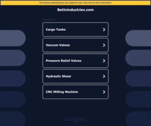 Bettsindustries.com(Bettsindustries) Screenshot