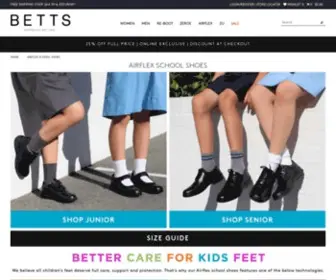 Bettskids.com.au(Airflex School Shoes) Screenshot