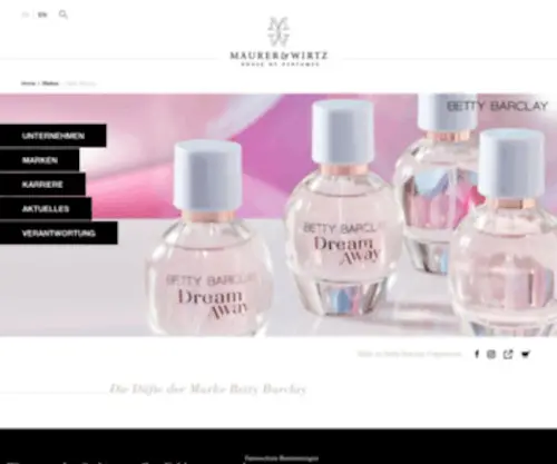 Bettybarclayfragrances.de(Betty Barclay steht in erster Linie für Weiblichkeit) Screenshot