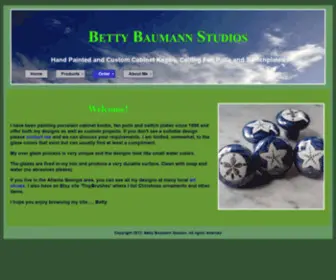 Bettybaumann.com(Hand Painted Custom Cabinet Knobs) Screenshot