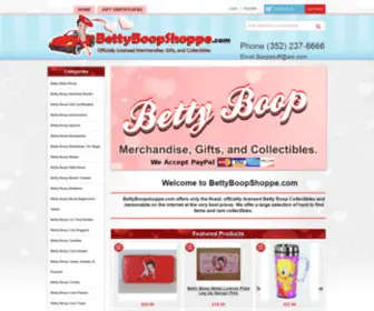 Bettyboopshoppe.com(Betty Boop Licensed Products & Memorabilia) Screenshot