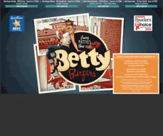 Bettyburgers.com(Betty Burgers/Betty's Eat Inn Restaurants) Screenshot