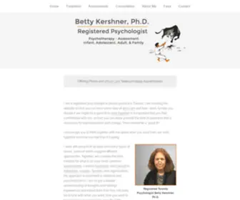 Bettykershner.ca(Toronto Registered Psychologist Betty Kershner) Screenshot