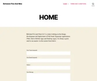Betweenfiveandnine.com(Between Five And Nine) Screenshot