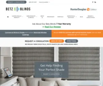 Betzblinds.com(Custom Hunter Douglas Blinds) Screenshot