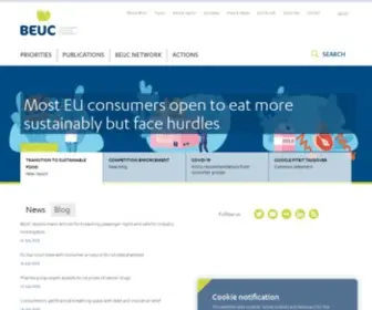 Beuc.eu(We defend the interests of european consumers) Screenshot
