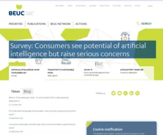 Beuc.org(We defend the interests of european consumers) Screenshot