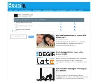 Beursig.com(Beurs forum website beleggen aandelen kopen BEL 20) Screenshot