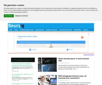 Beursig.nl(Beurs forum website beleggen aandelen kopen BEL 20) Screenshot