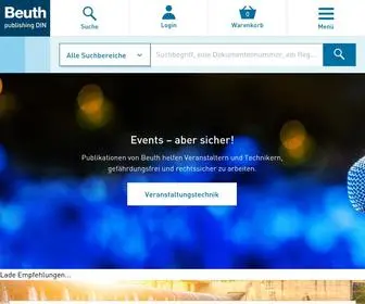 Beuth.de(Beuth Verlag) Screenshot