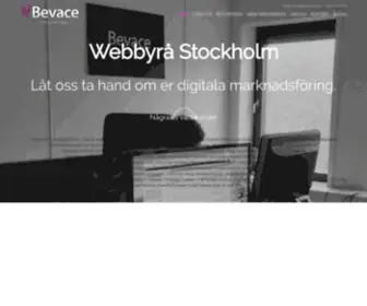 Bevace.com(Webbyrå Stockholm) Screenshot