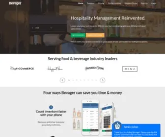 Bevager.com(Hospitality Management Reinvented) Screenshot