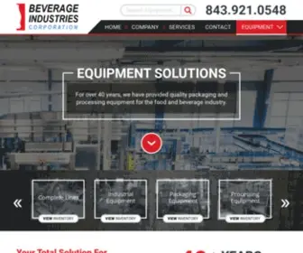 Beverageindustries.com(Processing, Packaging, and Bottling Equipment) Screenshot