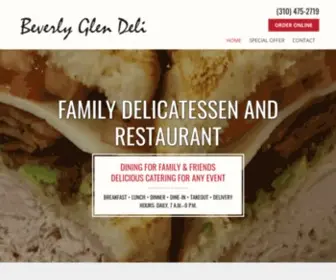 Beverlyglendeli.com(Family Restaurant) Screenshot