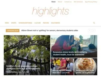 Beverlyhighlights.com(The student news site of beverly hills high school) Screenshot