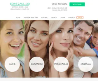 Beverlyhillsdermatology.com(Dr. Boris Zaks) Screenshot