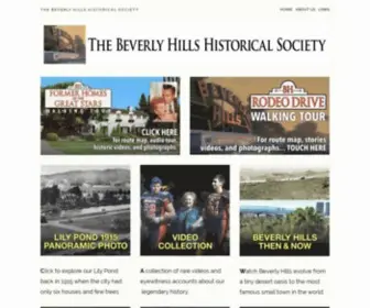 Beverlyhillshistoricalsociety.org(The Beverly Hills Historical Society) Screenshot