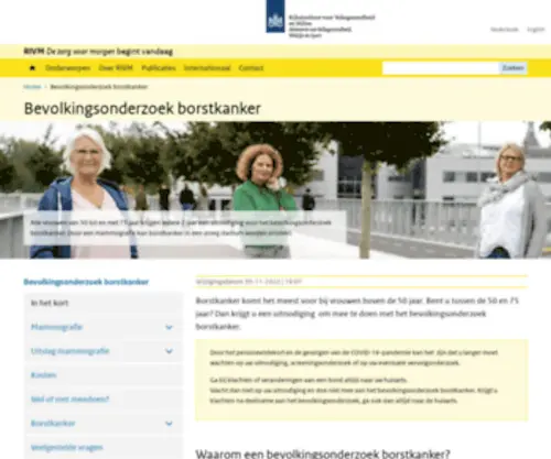 Bevolkingsonderzoekborstkanker.nl(Bevolkingsonderzoek borstkanker) Screenshot