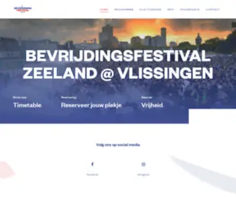 BevrijDingsfestivalzeeland.nl(Op 5 mei wordt het Bevrijdingsfestival Zeeland georganiseerd in Vlissingen. Het festival) Screenshot