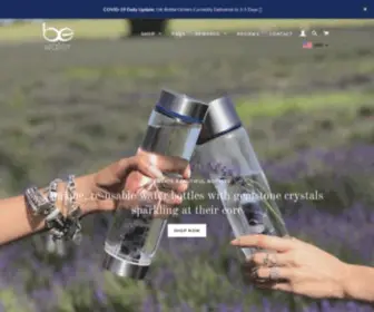 Bewater.com(Gemstone & Crystal Filled Water Bottles) Screenshot