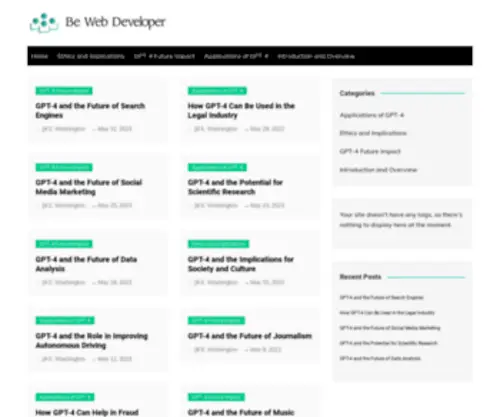 Bewebdeveloper.com(Be web developer) Screenshot