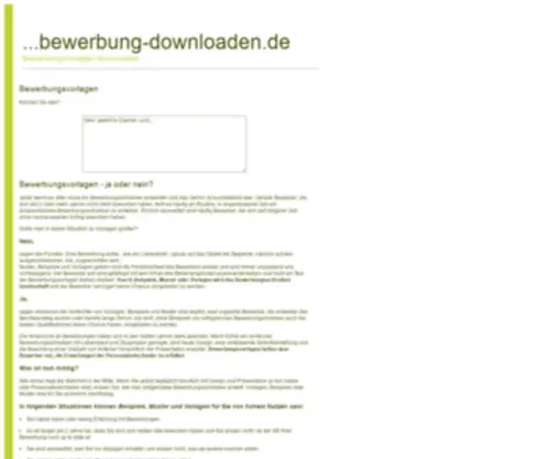 Bewerbung-Downloaden.de(Vorlagen Bewerbungsschreiben) Screenshot