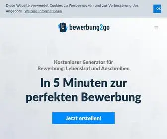 Bewerbung2GO.de(Vorlagen und Muster für Ihre Bewerbung) Screenshot